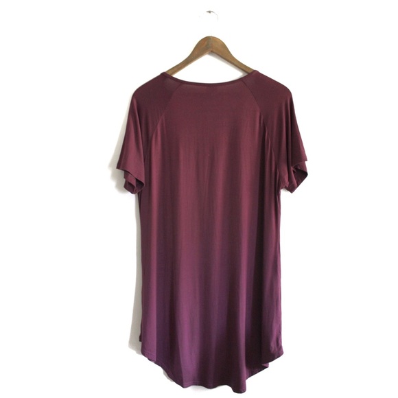 Asimoon NWT Maroon Red Buttoned Short Sleeve Tunic Medium - Picture 5 of 6